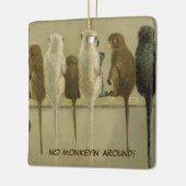 Affen - Geburtstag von der Gruppe Personalisiert Keramikornament (Links)