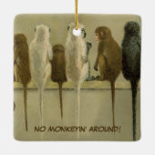Affen - Geburtstag von der Gruppe Personalisiert Keramikornament (Rückseite)