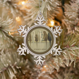 Affen - Geburtstag von der Gruppe Personalisiert Schneeflocken Zinn-Ornament