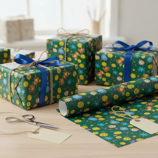 Affen-Geschäft-Muster Geschenkpapier