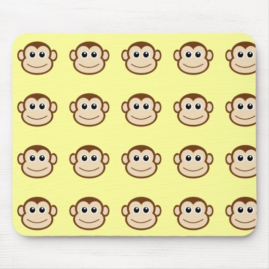 Affen-Gesicht Cartoon Mousepad (Vorne)