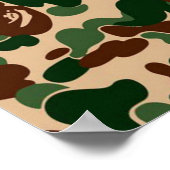 Affen-Hypöbese-Camouflage Poster (Ecke)