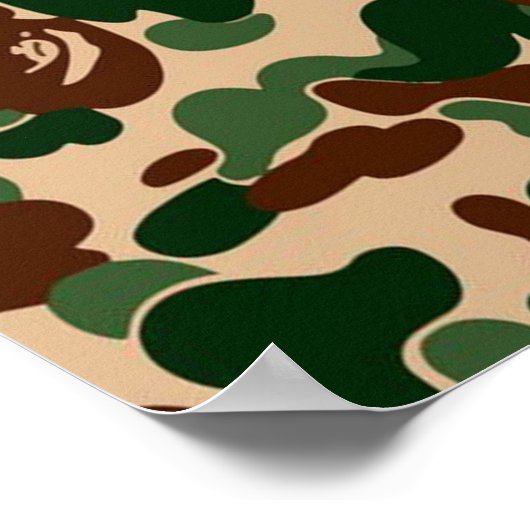 Affen-Hypöbese-Camouflage Poster (Ecke)