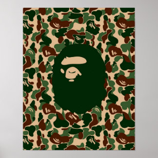Affen-Hypöbese-Camouflage Poster