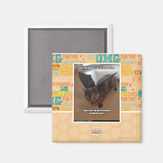 Affen im Urlaub Magnet (Vorderseite/Rückseite)