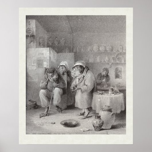 Affen im Zahnarzt - Zahnarztdekor! Poster (Vorne)