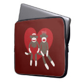 Affen in der Liebe Herz Valentinstag Geschenke Laptopschutzhülle (Vorderseite Links)