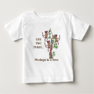 Affen in einem Tree Baby Fine Jersey-T - Shirt
