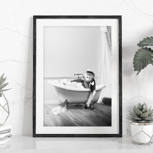 Affen-in-einer-Badewanne-Plakat Poster