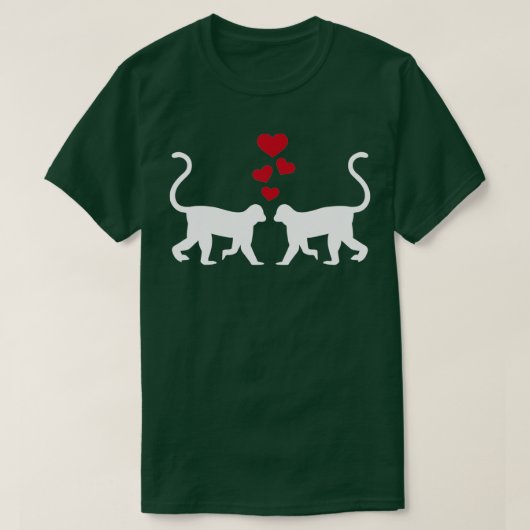 Affen in Liebe T-Shirt (Design vorne)