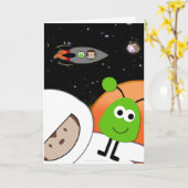 Affen in Space Außerirdischen Floating Notebook Karte (Gelbe Blume)