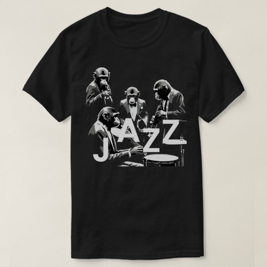 Affen-Jazz T-Shirt (Design vorne)