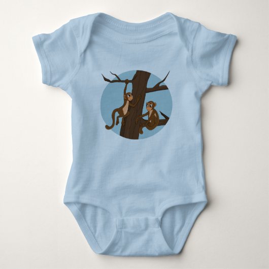 Affen klettern auf den Babyanzug des Cartoon Baby Strampler (Vorderseite)