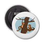 Affen klettern auf den Baumflaschenöffner Flaschenöffner (Vorderseite)