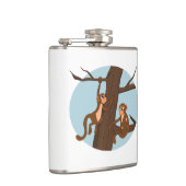 Affen klettern auf den Baumkolben Flachmann (Rechts)