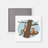 Affen klettern auf den Cartoon Magnet (Vorderseite/Rückseite)