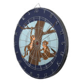 Affen klettern auf die Baumdartkarte Dartscheibe (Vorderseite rechts)