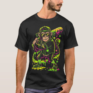 Affen Lustige Tiere Baseball Drip Jugend Jungen T-Shirt