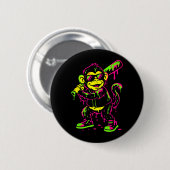 Affen Lustige Tiere Baseball Drip Kinder Jugend Ju Button (Vorne & Hinten)