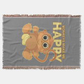 Affen machen mich glücklich decke (Vorderseite)