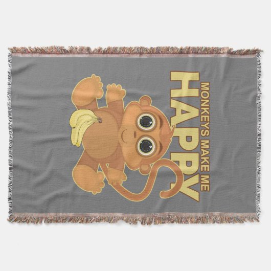 Affen machen mich glücklich decke (Vorderseite)