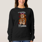 Affen Mama Finger Herz Affe Tier mit Sweatshirt (Vorderseite)