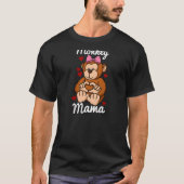 Affen Mama Finger Herz Affe Tier mit T-Shirt (Vorderseite)