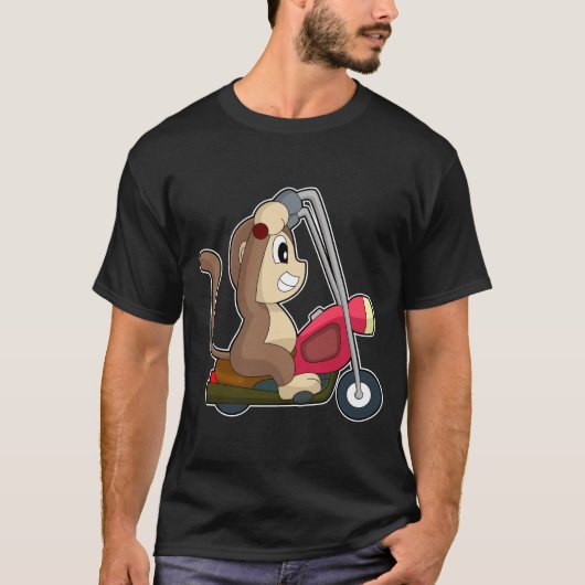 Affen-Motorrad T-Shirt (Vorderseite)