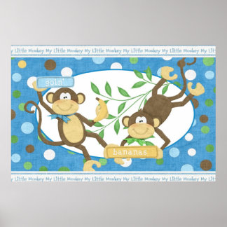 Affen Mural Poster Baby Kinderzimmer Kinderzimmer