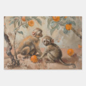 Affen - Ölgemäldepapier Geschenkpapier Set (Vorderseite 2)