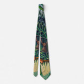 Affen Papagetier im Dschungelwald Krawatte (Rückseite)