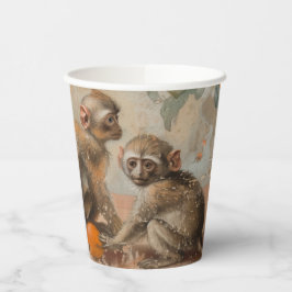 Affen - Papiersorten Größe 236 ml Papiercup Pappbecher