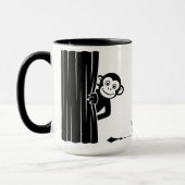 Affen-Peekaboo-Spaß-Tasse Tasse (Links)