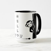 Affen-Peekaboo-Spaß-Tasse Tasse (VorderseiteRechts)