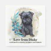 Affen Pinscher Tropical Dog Foto Wedding Serviette (Vorderseite)