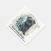 Affen Pinscher Tropical Dog Foto Wedding Serviette (Ecke)