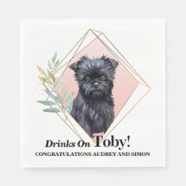 Affen Pinscher Wedding Napkin mit Foto für Haustie Serviette