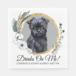 Affen Pinscher Wedding Napkin mit Foto für Haustie Serviette