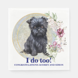 Affen Pinscher Wedding Napkin mit Foto für Haustie Serviette