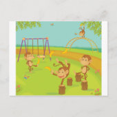 Affen Postkarte (Vorderseite)