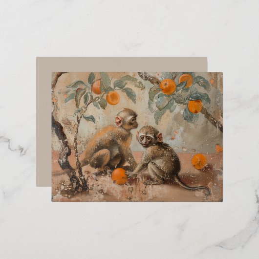 Affen - Postkarten (Vorderseite/Rückseite)