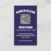 Affen-Power-Reinigung mit QR-Code Visitenkarte (Rückseite)