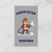 Affen-Power-Reinigung mit QR-Code Visitenkarte (Vorderseite)