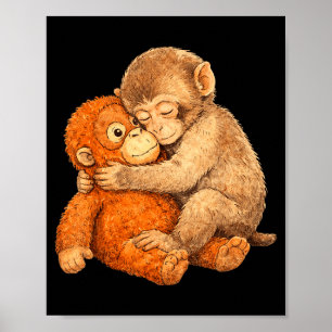 Affen punch Grafik T-Shirt Poster
