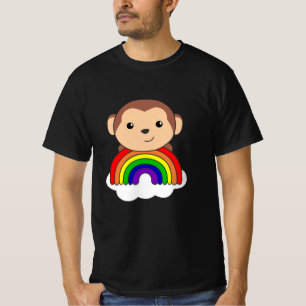 Affen-Regenbogenwolke-Niedliche Tiere für Kleinkin T-Shirt