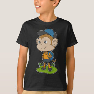 Affen-Rucksack-Kappe T-Shirt