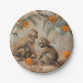 Affen - Rundpapier - Teller (Vorderseite)