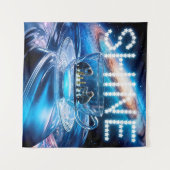 Affen Schach und galaktischer Shine Wandteppich (Vorderseite (Horizontal))