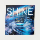 Affen Schach und galaktischer Shine Wandteppich (Vorderseite)