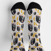 Affen-Schimpanse & Bananen-Muster Socken (Oben)